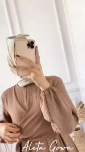 Baju Gamis Jumbo M L XL XXL | Aleta Dress | Gamis Terbaru | Gamis Polos Cringkle Air Flow | Gamis Kondangan I DRESS WILONA I MIDI DRESS WANITA RAYON