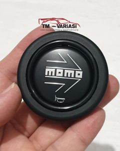 Horn Button Import Premium Tombol Klakson Arrow Silver Tulisan Momo