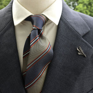 Retro Casual Striped Formal Mens Tie Versatile Long Green Vine College Style Wedding Photo Shoot Year End Celebration