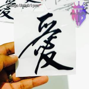 Emblem Timbul Kanji Racing “Love” Harga Promo khusus 100 Pembeli pertama