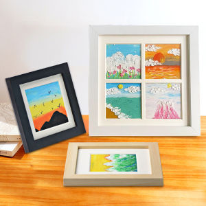Wooden Blank Photo Frame For Displaying Three-Dimensional painting Works Nordic DIY 3D Wood Picture Frame Photo Decor wall frame