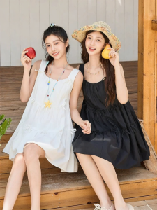 SANFU | Sleeveless Bow Layered Sweet Dress Women