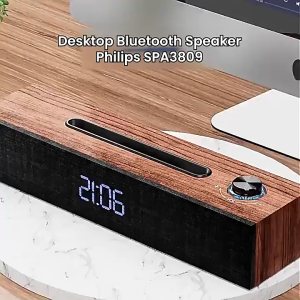 Philips Bluetooth Speaker SPA3809 ลำโพงบลูทูท ลําโพง Bluetooth5.3 USB วิธีการเชื่อมต่อคู่ ดีไซน์แท่นวางโทรศัพท์ สามารถวางโทรศัพท์มือถือได้ ไฟแสดงสถานะสร้างบรรยากาศ