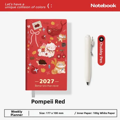 Soft Leather A6 Weekly Planner Time Management Notebooks