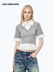 ANN ANDELMAN | Pseudo Dual-piece Knitted T-shirt