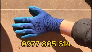 Bịch 12 đôi găng tay bảo hộ lao động phủ plastic A688 gang tay 688 găng tay lao động