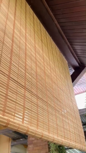 มู่ลี่ไม้ไผ่ แบบลายสลับ ขนาด 150X150 ซม กว้าง X สูง กันแดด 60% เหมาะสำหรับใช้ทั้งในร่มและกลางแจ้ง