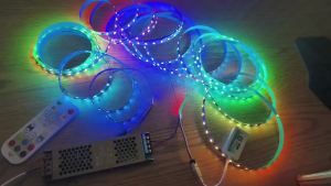 MJJC | 5M 10M 15M 20M Wifi RGBIC LED Strip Light 24V COB WS2811 Pixel Flexible Ribbon FairyNest APP IR Remote Alexa Voice Control Lamp