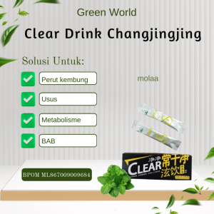 Green World Clear Drink – Minuman Herbal Pelancar BAB & Bantu Atasi Ambeien Herbal Alami untuk Wasir & Sembelit Minuman Kesehatan Pelancar Pencernaan & Ambeien Green World Clear Drink Pelancar BAB Alami Suplemen Herbal Pencernaan Sehat & Ambeien