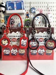 Chiikawa DQ Collaborative Transparent PVC Material Paper Bag Transformation Milk Tea Bag DIY round Bucket Bag Single Shoulder Crossbody Handbag