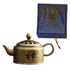 Vintage Metal Mini Incense Burner Treasure Pot Sandalwood Holder Home Decoration Ornament Aromatic Ash Catcher Stand for Incense