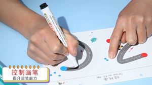 Childen Magical Tracing Workbook Set Reusable Magic Practice Copybook Preschool Educational Toys Erasable Pen Logical Thinking Training