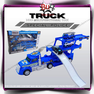 Slide Storage Truck Multifungsi Mainan Mobil Anak Truk Polisi Spesial