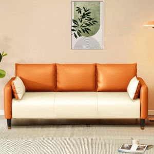 Cat Scratching Leather Sofa for Small Apartments Living Rooms Bedrooms Commercial Offices Meetings Beauty Salons Receptions