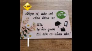 Bảng Lưu ý: Tự Bảo Quản Tài Sản Cá Nhân Dành Cho Quán Shop làm bằng mica Siêu bền - Biển Báo An Điền Safety