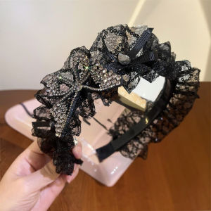 เครื่องประดับผมแบบหน้ากว้างสำหรับผู้หญิง ปิดผมสีขาว ดูเยาว์วัย ฤดูใบไม้ผลิ ฤดูร้อน ฤดูใบไม้ร่วง ฤดูหนาว เครื่องประดับผมเพชรประดับดอกไม้สำหรับผู้หญิง