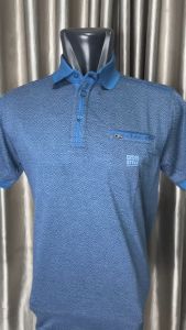 Kaos Fashion Pria CRS 91 Polo Kerah Motif Pepzak Pattern Lengan Pendek Kasual Brand Dengan Tampilan Elegan (Kancing dan Kantong Saku Hidup)