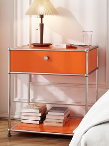 TV Bedroom Bedside Side Cabinet Custom Metal Storage Cabinet Minimalist Floor Curio Cabinet Modern Minimalist Assembly