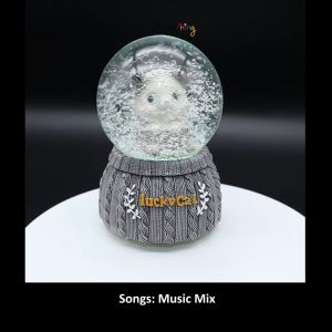 Amazthing Grey Cat Snow Globe | Crystal Ball Music Box 猫咪水晶球音乐盒