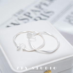 Pain-Free Large Hoop Earrings Womens Fashionable Versatile No-Piercing Mosquito Coil Tray Ear Cuffs Alloy/Dipped Silver/Gold