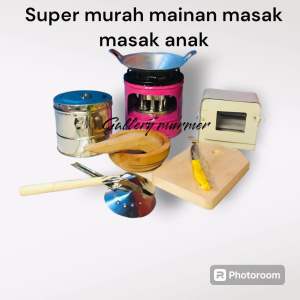 set kompor mini anak super komplit alat masak anak