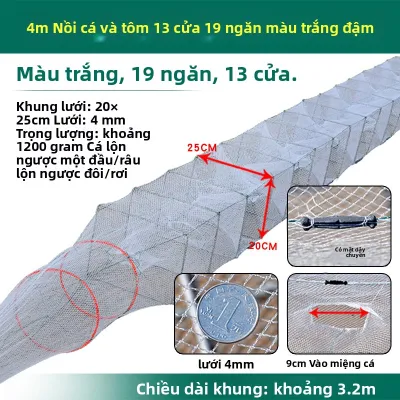 QIONGQI | Lồng Đánh Cá Bẫy Cua Bẫy Tôm Bẫy Lươn