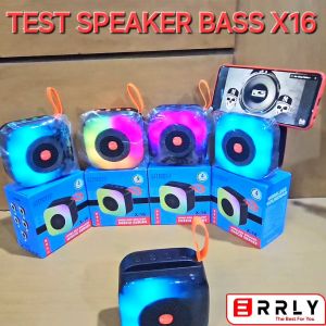 Speaker Bluetooth Portable ERRLY X16 LED RGB Light Speker Wireless Lampu Disco SuperBass TWS Connect