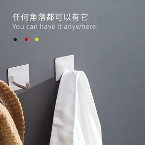 [1PC] Little Carpenterr Stainless Steel Hanging Hook Strong Adhesive Wall Hook Wall Mounted Punch Free Hook Cangkuk Besi