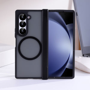 szhaiyu | For Samsung Galaxy Z Fold 4 5 6 7 8 Ultra for Magsafe Phone Case Transparent Hinge Shockproof Magnetic Wireless Charging Cover