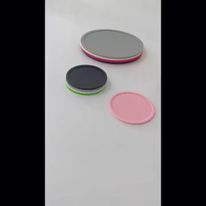 ที่รองแก้วซิลิโคน  สไตล์มินิมอล รูปทรงกลมเหนี่ยวแน่น ไม่หกเลอะ  กันความร้อนได้ดี gc99