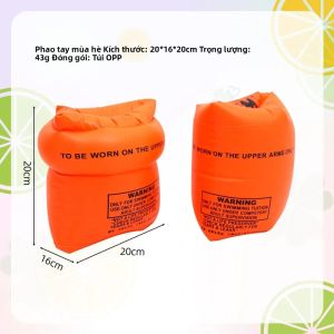 Phao Tay Bơm Hơi PVC Dày Hai Lớp Khí An Toàn Dành Cho Trẻ Em Và Người Lớn Phụ Kiện Vui Chơi Dưới Nước Ở Hồ Bơi Bãi Biển