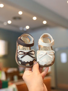 Girls Summer Soft Bottom Sandals Baby Shoes Princess Footwear for Toddlers And Infants Anti-Kick Slip-On Rubber Outsole