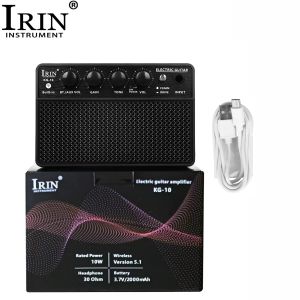 IRIN | IRIN KG-10 Electric Guitar Bass Sound Amplifier 10W 6.35mm Portable Mini Rechargeable Sound Amplifier Guitar Amp Parts
