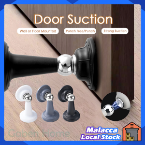 Silicone Door Stopper Magnetic Door Catch Free-Punching Anti-Collision Home Bedroom Door Stop Penahan Pintu