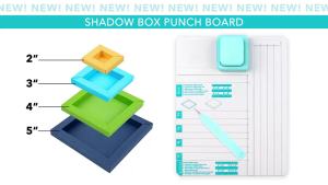 Shadow Box Punch Board for DIY Crafts 4 Go-To Sizes Built-In Guide Perfect for Layered Scenes & Pop-Up Cards Dimensional Crafts