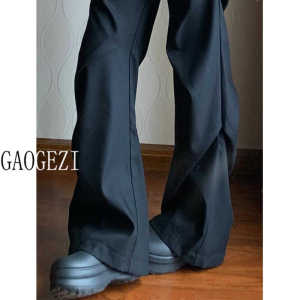 Quần Ống Rộng Gấp Quần Áo Làm Việc Phong Cách Mỹ Cạp Cao Dành Cho Nữ Dáng Chữ a Dài Đến Sàn