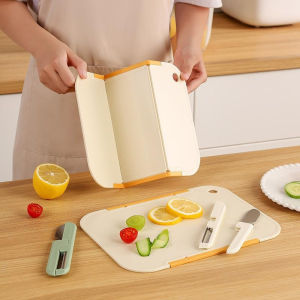 1/2PC Multifunctional Folding Cutting Board Food Grade Portable Anti Slip Double-sided Cutting Board Plastic Baby Food Board