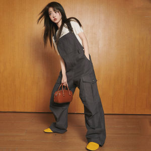 MIUCO | Quần Dungarees Phong Cách Form Rộng Có Khóa Điều Chỉnh