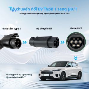 Bộ Chuyển Đổi Sạc Xe Điện Kolanky EV 32A 7.2KW Loại 1 Sang GBT Trung Quốc Bộ Chuyển Đổi Sạc Xe Điện PHEV Dùng Tại Nhà Chất Liệu Nhựa ABS