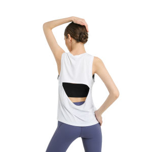 Premium yoga top/gym shirt and exercise top vest for women by Grind and Shine