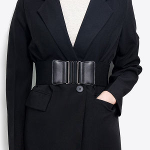 Elastic Waist Belt Womens Decorative Wide Simple Waist Decor Match Dress Coat down Jacket Versatile Belt Waist Shaping