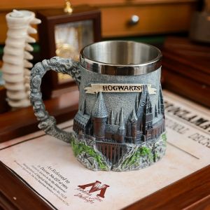 Hogwarts Harry Potter Couples Water Cups Creative Student Gifts Home Use Magic School Theme Mugs Stainless Steel Cartoon Anime