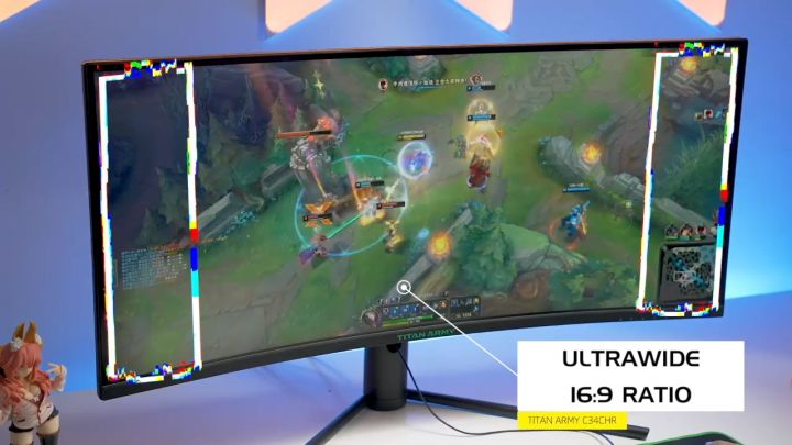 TITAN ARMY 34” Curved VA 2K WQHD 144Hz 1ms HDR 99%sRGB Adaptive Sync Ultrawide 21:9 Gaming Monitor (C34CHR)