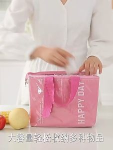Insulation HOT-COLD Worker Student Lunch bag Canvas bag Fresh Handbag Waterproof bag Q44