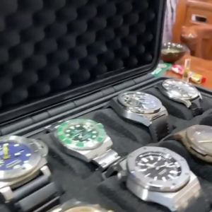6 Grid ABS Plastic Watch Box Safety Case Portable Tool Box Impact Resistant Case With Foam For Watches Storage