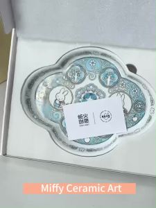 Miffy | Đĩa Sứ Hình Hoa Miffy Jingdezhen Đĩa Viền Răng Cưa Dùng Đựng Đồ Ăn Nhẹ Trái Cây Trang Trí Nhà Cửa Quà Tặng - Thiết Kế Window Friends