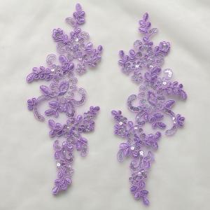 EELHOE | 1 Pair Lace Applique Embroidered Patches Sew on Flower Fabric Trim Stickers for Clothing Repair Crafts Decoration