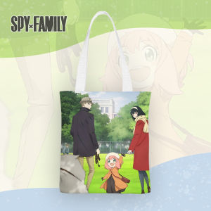 Adorable Cartoon Canvas Bag for Children Middle School Students Tutoring Lunch Box Activity Souvenir Rectangular Soft Washable