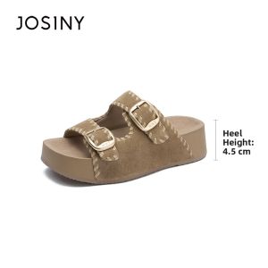Josiny | Summer Thick Heel Heightening New Womens Roman Sandals