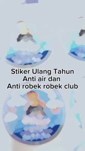 5-8 Sticker Gold / Silver Ulang Tahun Anak Sticker Label Undangan Happy Birthday Uk.Sedang Zennida